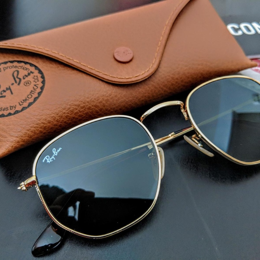 Ray Ban Hexagon Flat Lenses Vintage